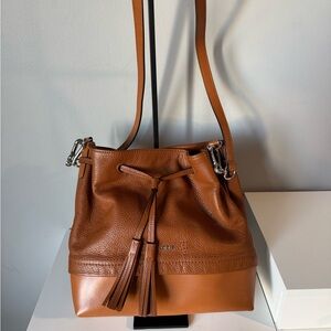 LODIS “Kate” Leather Drawstring Shoulder/Crossbody Bag